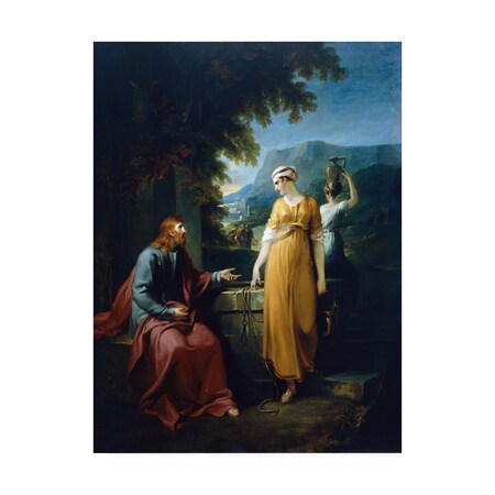 Trademark Fine Art William Hamilton 'Christ and the woman of Samaria' Canvas Art, 35x47 AA01838-C3547GG